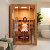 LumaTherm PureGlow Infrared Sauna Cabin — Lifestyle
