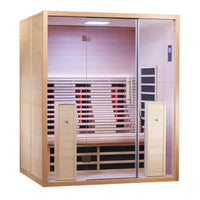 Infrared Sauna Cabin Built for Home Wellness, Canadian Hemlock Wood, Ergonomic Seating, Red Light Therapy