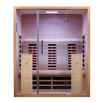 Infrared Sauna Cabin Built for Home Wellness, Canadian Hemlock Wood, Ergonomic Seating, Red Light Therapy